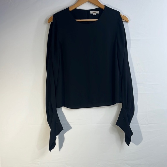 Ramy Brook Addy M Black Slit Sleeve Blouse Rent‎ The Runway - Picture 2 of 15